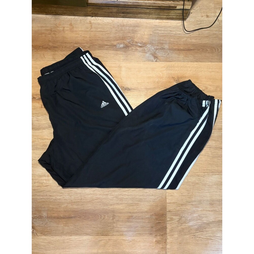 adidas Black Mesh Lined Jogger Sweats with Ankle Zip